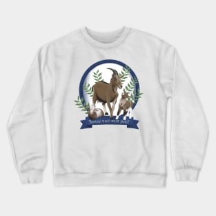 Mother Goat and her kids Crewneck Sweatshirt